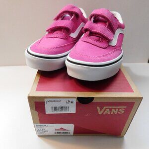Vans Brooklyn Lifestyle Kids' Shoes Canvas Raspberry Rose Girl's Size 2 New